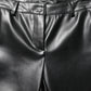 Black PU Leather High Waisted Trouser Pants
