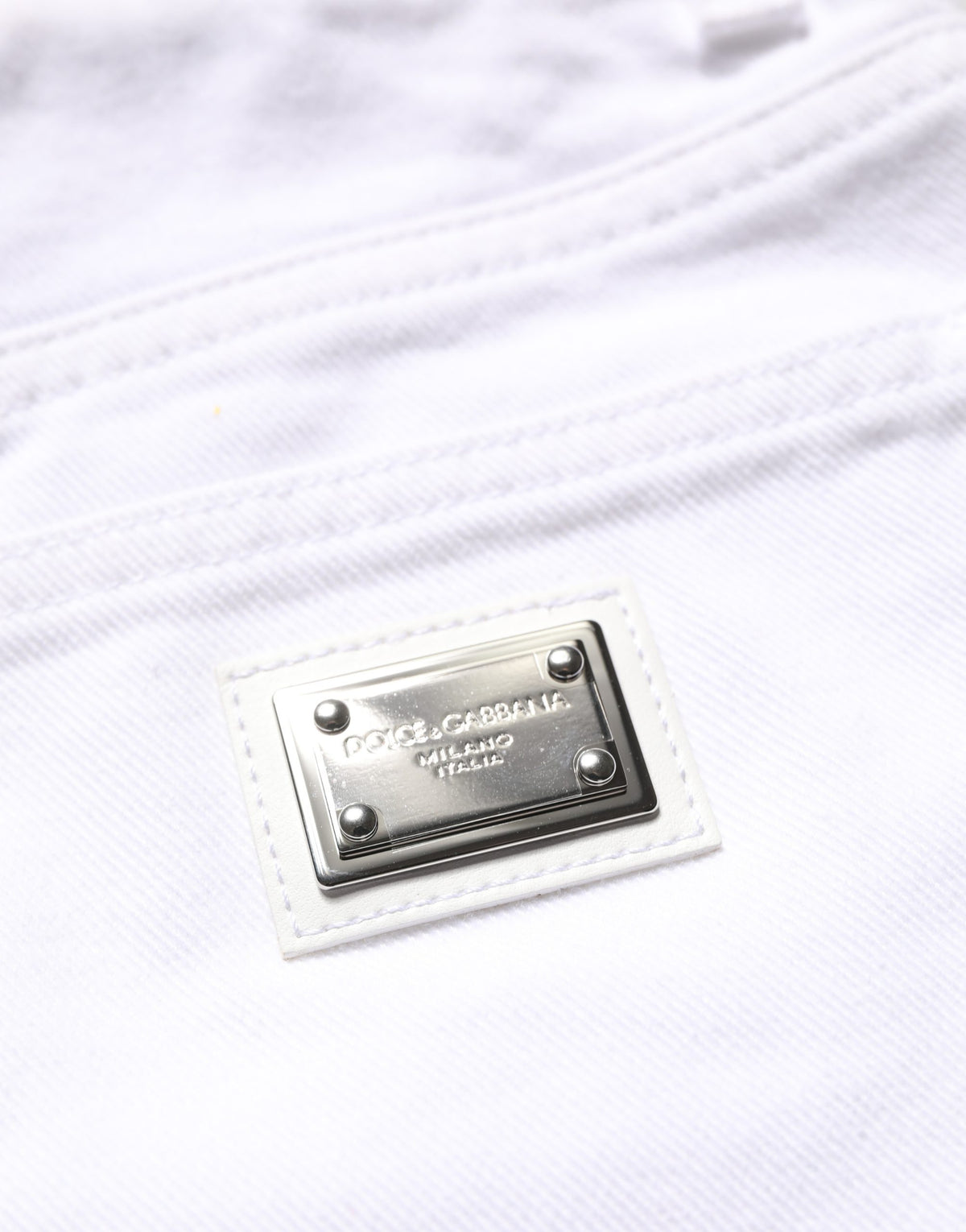 White Cotton HighWaist Denim Hotpants Shorts
