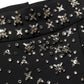 Black Crystal Embellished High Slit Skirt