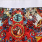 Multicolor Brocade Jewelled High Waist Hotpants Skirt