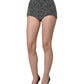 Black Rhinestone High Waist Hotpants Shorts