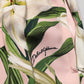 Pink Lilium Print High Waist Pencil Skirt