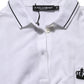 White Crown Cotton Short Sleeves Polo Top