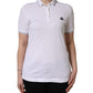 White Crown Cotton Short Sleeves Polo Top