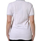 White Crown Cotton Short Sleeves Polo Top