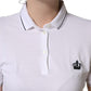 White Crown Cotton Short Sleeves Polo Top