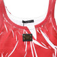 Red White Abstract Cotton Sleeveless Tank Top