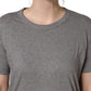 Grey Cotton Short Sleeves Crew Neck T-shirt