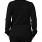 Black Wool Knit Button Cardigan Sweater
