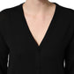 Black Wool Knit Button Cardigan Sweater