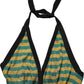 Multicolor Stripes Wool Knit Halter Tank Top