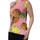Pink Pineapple Roundneck Sleeveless Tank Top