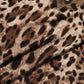 Brown Leopard Crew Neck Sleeveless Tank Top