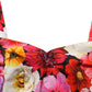 Multicolor Floral Cropped Bustier Tank Top