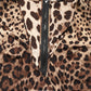 Brown Leopard Print Cropped Silk Tank Top