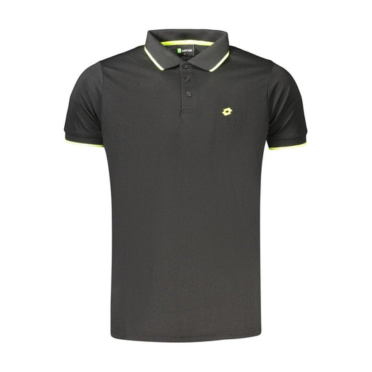 Black Polyester Men's Polo Shirt