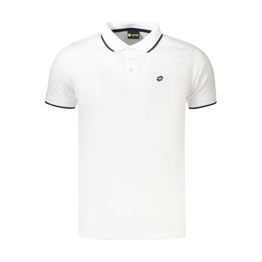 White Polyester Men's Polo Shirt