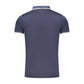 Blue Polyester Men's Polo Shirt