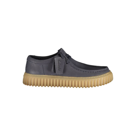 Blue Leather Men's Classic Shoe