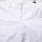 White Mid Waist Tapered Formal Trousers Pants