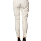 White Low Waist Skinny Women Trouser Pants