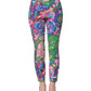 Multicolor Floral Stretch Jersey Leggings Pants