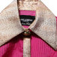 Fuchsia Sheer Chiffon Buttoned Blouse Top