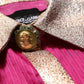 Fuchsia Sheer Chiffon Buttoned Blouse Top