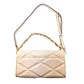 Beige Leather Shoulder Bag