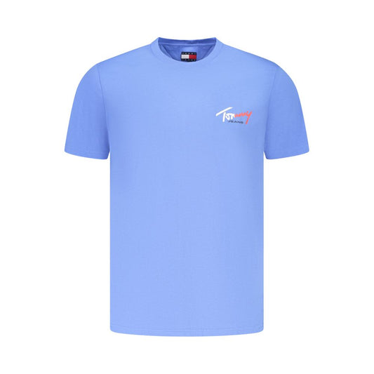 Azzurro Cotton Uomo T-Shirt