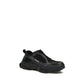 Black Polyester Athletic Sneakers
