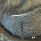 Black Straw Crystal Embellished Wide Brim Hat