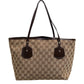Beige Canvas Medium Jolie Charm Tote Bag