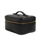 Black and gold makeup bag