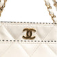 Shiny Calfskin Quilted Mini 22 White 1792563