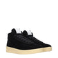 Black Leather High Top Sneakers