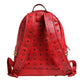 Medium Stark Studded Visetos Backpack - Red