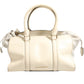 Chalk White Large Leather Tote Bag