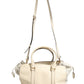 Chalk White Large Leather Tote Bag