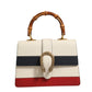 Dionysus Bamboo Top Handle Bag Colorblock Leather