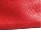 Red Leather Bamboo Daily Tote Crossbody Bag
