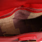 Red Leather Bamboo Daily Tote Crossbody Bag