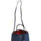 Blue Saffiano Leather 2way Bag