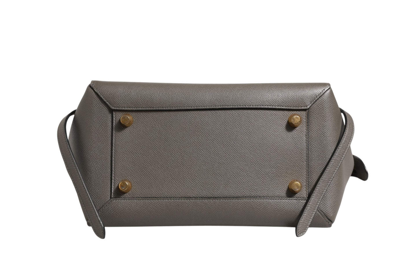 Nano Belt Bag in Grained Calfskin Grey