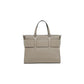 Beige Artificial Leather Handbag