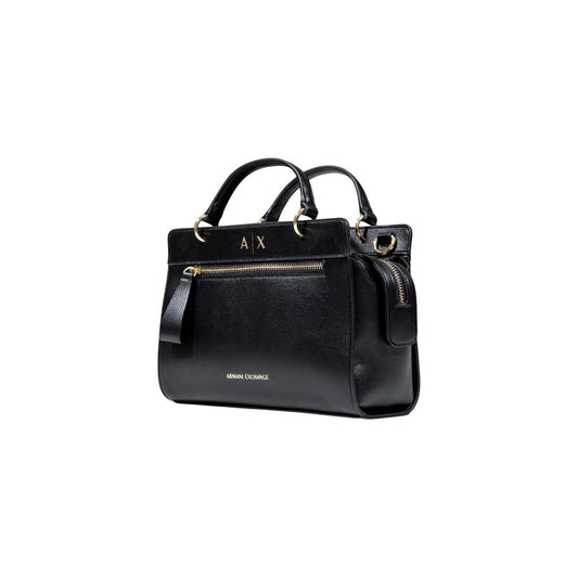 Black Polyester Handbag