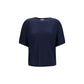 Blue Cashmere Sleeveles Sweater