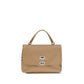 Beige Calf Leather Bos Taurus Handbag