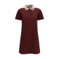 Bordeaux Cotton Casual Dress