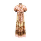 Multicolor Silk Casual Dress